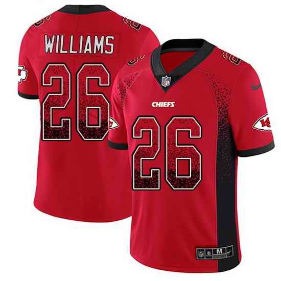 Nike Chiefs 26 Damien Williams Red Team Color Men Stitched NFL Limited Rush Drift Fashion Jersey